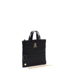 A.D.M.J. 【高密度ナイロン】ステッチ刺しゅうフラットトート22cm(チェーン付)