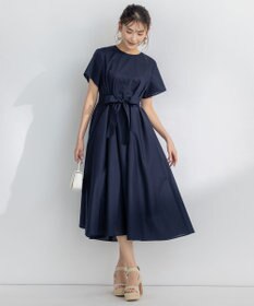 組曲 【洗える・共布ベルト付き】ナチュラル サマードレス