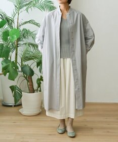 muuc 〈2WAY〉〈遠州織物の工場で織られた上質なコットン生地〉スタンドカラー 羽織り＆シャツワンピース