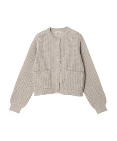 earth music&ecology 透かし柄ポケットカーディガン