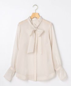 組曲 L 【WEB限定】シャイニーオーガンボウタイ付き ブラウス