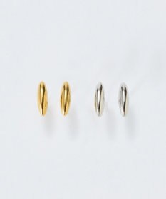 Phoebe 【金属アレルギー対応】メタルオーバルグレースピアス　シルバー/サージカルステンレス