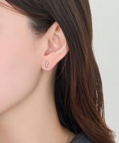 Phoebe 【金属アレルギー対応】メタルオーバルグレースピアス　シルバー/サージカルステンレス