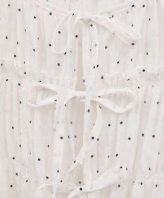 earth music&ecology レースティアードシャーリングブラウス