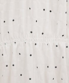 earth music&ecology レースティアードシャーリングブラウス