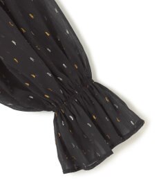 UNFILO ラメリンクルシフォン ブラウス