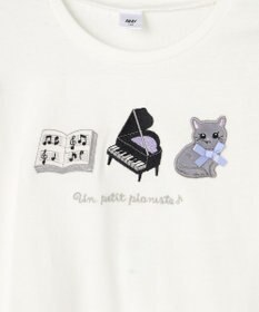 ANY KIDS おけいこモチーフ刺繍入り 長袖Tシャツ