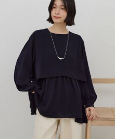 AMERICAN HOLIC 【イージーケア】Ｗクロスティアードブラウス