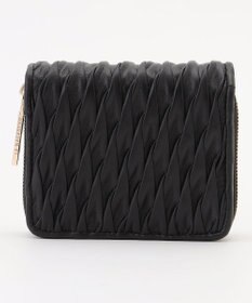 LA BAGAGERIE シープレザープリーツ加工二つ折り財布