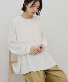 AMERICAN HOLIC 【イージーケア】Ｗクロスティアードブラウス