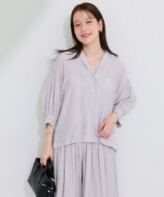 Green Parks 接触冷感シルキータッチローンオープンカラーシャツ
