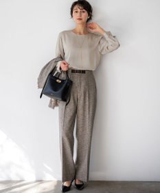 23区 L 【先行予約】リネンライクブッチャー ワイドパンツ