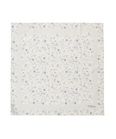 MOONBAT 【シルク100%】フルラ (FURLA) 小花柄 シルクプリントスカーフ 58cm×58cm