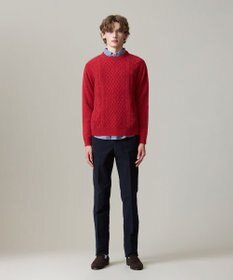 J.PRESS MEN 【KING SIZE】【Cash Lamb’s wool】ケーブルニット / クルー