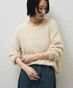 Green Parks シャギークルーネックニットプルオーバー