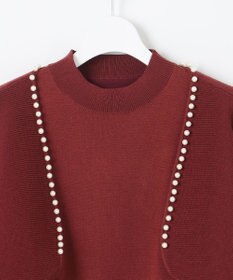 Feroux 【洗える・アンサンブル】パールポイントアンサンブル ニット