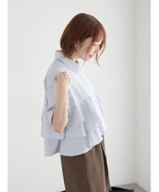 Te chichi 半袖ティアードフリルクロップトシャツ