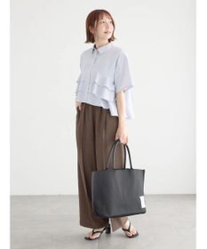 Te chichi 半袖ティアードフリルクロップトシャツ