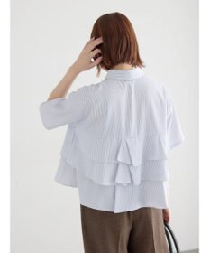 Te chichi 半袖ティアードフリルクロップトシャツ