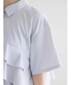 Te chichi 半袖ティアードフリルクロップトシャツ