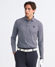 23区GOLF 【MEN】モノグラム総柄長袖ポロシャツ