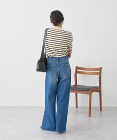 earth music&ecology 【セルフカット可】ワイドデニムパンツ