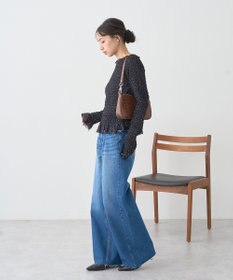 earth music&ecology 【セルフカット可】ワイドデニムパンツ
