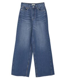 earth music&ecology 【セルフカット可】ワイドデニムパンツ