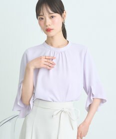 earth music&ecology フリル７分袖ブラウス