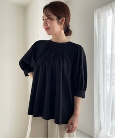 UNFILO L イージーケア ピンタックブラウス