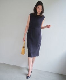 BEIGE， 【セットアップ対応】CINDY / 配色ライン クルーネックドレス