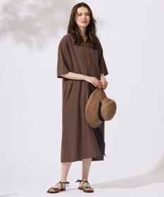 自由区 L 【カタログ掲載・接触冷感・UVケア・洗える】ファンクショナルクロス ワンピース