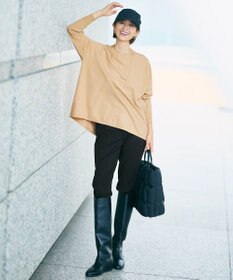 自由区 L 【WEB限定カラーあり】レーヨンストレッチ ニットT