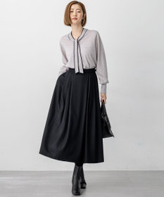 23区 【洗える】ウーステッドウール ボウタイ ニット