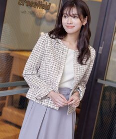 Tiaclasse ラメツイードジャケット