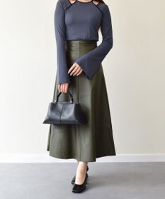 INTER-CHAUSSURES 【LORISTELLA】レザーハンドルセンターシームハンドバッグ