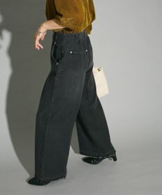 Green Parks ・ＳＵＧＡＲ　ＳＰＯＯＮデニムハイウエストワイドパン