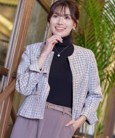 Tiaclasse ラメツイードジャケット