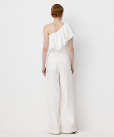 NAVE 【Nave・洗える/撥水/ストレッチ素材】ライトタフタ ワンショルダーブラウス