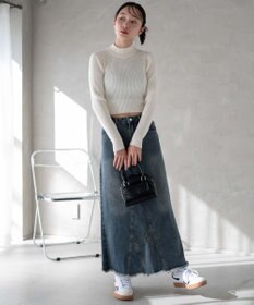 WEGO リブハイネックショートニット