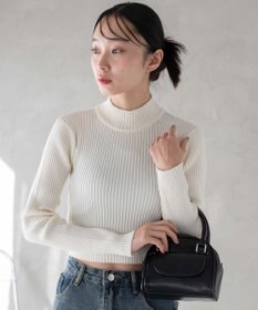 WEGO リブハイネックショートニット