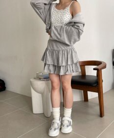 WEGO 【カップ付きインナー】花柄レースカップインキャミ