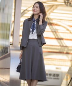 J.PRESS LADIES L 【洗える・セットアップ対応】Tricot フレア スカート