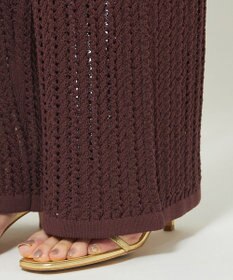 uncrave シースルーケーブルニット パンツ