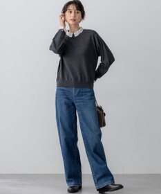 23区 S 【滝沢眞規子さん着用/VERY掲載/洗える】23区DENIM ストレッチ ワイドパンツ