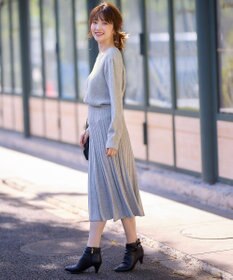 ANY SIS L 【セットアップ対応】スフレケーブルニット スカート