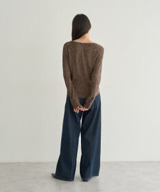 earth music&ecology プリーツベロア風ギャザープルオーバー