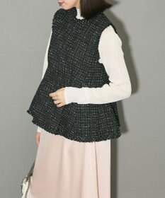 Green Parks ツイードペプラムベスト