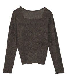 earth music&ecology プリーツベロア風ギャザープルオーバー