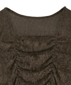 earth music&ecology プリーツベロア風ギャザープルオーバー